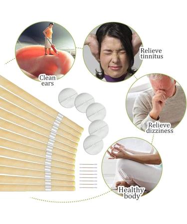 Natural Beeswax Ear Candles Wax Removal Set - Pack of 20 | Ear Candling & Cleaning Kit with Cotton Swabs | Safe & Easy to Use Ear Wax Removal Tool - Buy Online on GoSupps.com