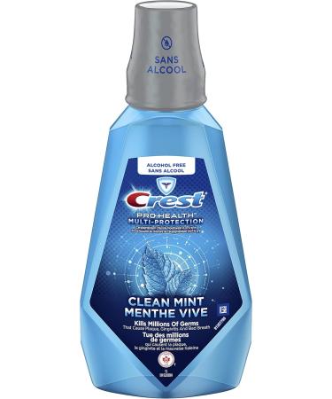 Crest Pro-Health Mouthwash Multi-Protection Alcohol Free (Clean Mint 1L + Cool Wintergreen 1L) 1 l (Pack of 1) Mouthwash + Mouthwash 1 L - Buy Online on GoSupps.com