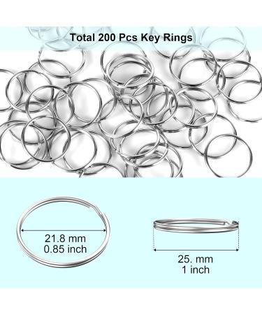 200PCS Split Key Rings Bulk for Keychain and Crafts Keychain Rings (Silver 25mm) 1 200Pack silver - Buy Online on GoSupps.com