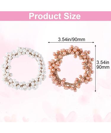HINZIC 4PCS Pearl Hair Ties - Elegant Elastic Scrunchies for Women and Girls - Buy Online on GoSupps.com
