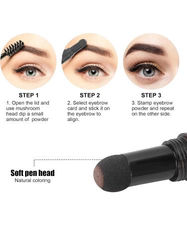 Eyebrow Stamp Shaping Kit for Eyebrow Shape with 10 Stencils and Soft Pen Easy to Use Multifunctional for Eyeshadow Hairline and Face Defects - Buy Online on GoSupps.com