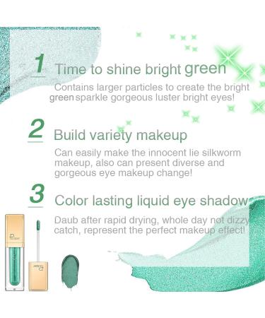 Malachite Green Liquid Glitter Eyeshadow - Highly Pigmented Metallic Shimmer Gel for Sparkly Eye Look - Perfect Gift for Women - Buy Online on GoSupps.com