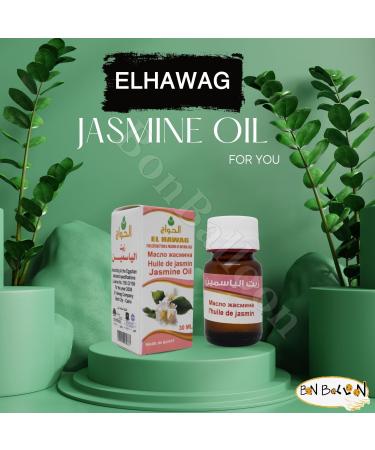 Pure & Natural Jasmine Oil - Cold Pressed Non-GMO Halal | 1 oz El Hawag for Body Hair & Skin - Buy Online on GoSupps.com