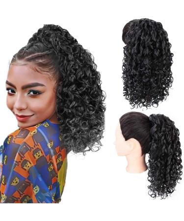 Yuanqu Curly Ponytail Extension - Drawstring Ponytails for Black Women | Synthetic Curly Hair Extension - Buy Online on GoSupps.com