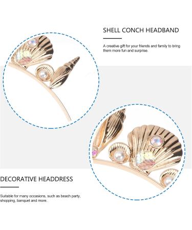 Minkissy Shell Headband | Crown & Tiara Shell Headpiece for Women & Girls | Perfect for Parties & Special Events - Buy Online on GoSupps.com