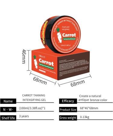 Carrot Tanning Gel Carrot Sun Intensive Tanning Gel Self-tanning Tanning Booster with Carotene Fast Tan Accelerator for Indoor & Outdoor Get a bronzed skin without the sun 100ml - Buy Online on GoSupps.com