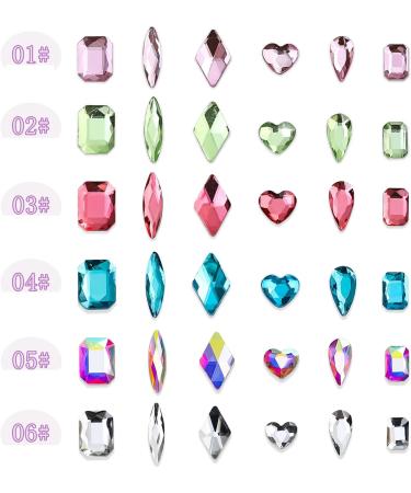 60Pcs Flatback Nail Rhinestones Mini Nail Charms 3D Crystal Gems Jewelry DIY Manicure Nail Decoration Part Fashion Accessories Embellishments Craft Supplies - Buy Online on GoSupps.com