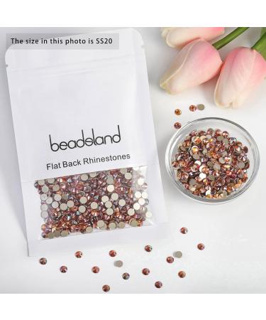 Buy Beadsland 1440 Pcs Amber Flat Back Rhinestones - SS20 Nail Crystals for Stunning Nails - Buy Online on GoSupps.com
