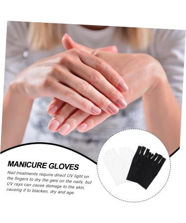 minkissy 2 Pairs Gloves Nail Dryers Nail Art Accessories Nail Polish Dryer Nail Lamp Dryer Gloves Fingerless Anti Uv Glove Nail Uv Shield Gloves Anti-uv Gloves Uv Hand Gloves - Buy Online on GoSupps.com