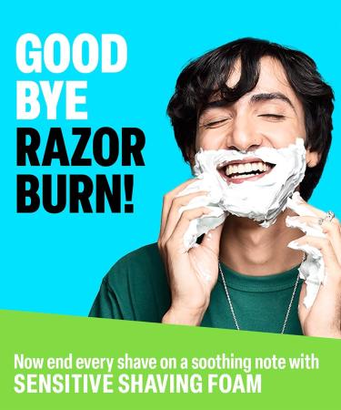 Sensitive Shaving Foam with Aloe Vera & Oats - 33% Extra 266 ml | Pack of 1 - International Shipping Available - Buy Online on GoSupps.com