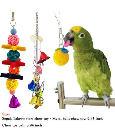 6-Pack Bird Parrot Swing Ladders & Chewing Toys - Cage Accessories for Small Parakeets, Cockatiels, Lovebirds, Conures, Macaws, Finches - Buy Online on GoSupps.com