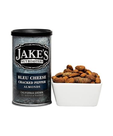 Jake's Nut Roasters Bleu Cheese Cracked Pepper Almonds - High-Protein Snack (2 Pack, 7oz) | Whole Dry Roasted Almonds with Savory Seasoning - Buy Online on GoSupps.com