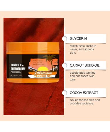 Intensive Tanning Gel Carrot Sun Intensive Tanning Luxe Gel Br Unungscreme Carrot Tanning Gel Brown Tanning Gel Natural Tanning Accelerator Cream Gel For Sunbeds & Outdoor Sun (2pc) - Buy Online on GoSupps.com