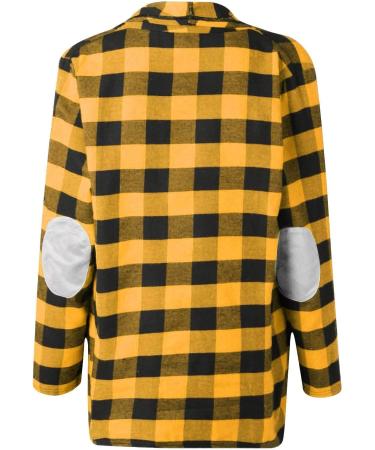 Long Shirt Outerwear Top Thin Warm Knitted Coat Women's Blouse V-Neck Shirt Tunic Long Women's Tunic Women's Shirt Casual Checked Shirt Women's Winter Chunky Knit Jacket C-yellow L - Buy Online on GoSupps.com