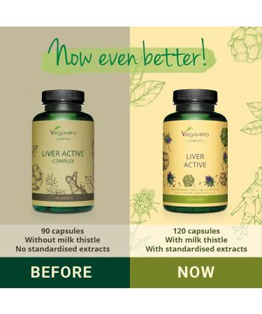Vegavero Liver Support Supplements with Artichoke, Chicory & Choline | Natural Detox & Repair | 120 Vegan Capsules - Buy Online on GoSupps.com