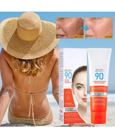 50ml Face Sunscreens Sunscreen Spf 90 Sun Cream Protects Against UVA/UVB Rays and Premature Skin Ageing SPF 90 Face Moisturiser Waterproof/Sweat Resistant for Women Men - Buy Online on GoSupps.com