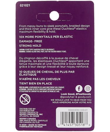 Goody Ouchless Braided Mini Elastics 50 Count - Gentle Hair Ties for All-Day Comfort - Buy Online on GoSupps.com