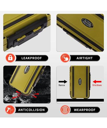 TRUSCEND Small Green Fishing Tackle Box Organizer | Waterproof & Airtight Storage Container with Adjustable Dividers | Ideal for Lures and Gear - Buy Online on GoSupps.com