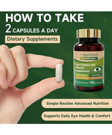 Eye Vitamin and Mineral Supplement Vision Support 90 Capsules with Lutein and Zeaxanthin Vitamin C E Zinc Copper Eye Health Supplements for Adults 2 PCS 90 Count (Pack of 2) - Buy Online on GoSupps.com