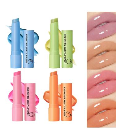 DLZZRS Hydra Jelly 4 Colors Hydrating Jelly Lip Balm Instantly Hydrate & Moisturize Lips Blueberry Green Apple Strawberry Orange - Buy Online on GoSupps.com