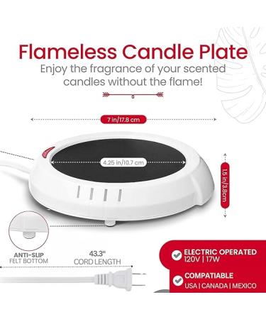 BULK PARADISE Candle Warmer Plate Safely Releases Scents Without a Flame - White - Pack Of 1 - Buy Online on GoSupps.com