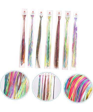 minkissy 7 Sets Colored Hair Rope Braided Hair Scrunchies Ties Ribbon Elastic Hair Ropes Hair Tinsel Ribbon for Hair Hiphop Hair Tie Braid Headdress Molding Line Hip Hop Child Polyester - Buy Online on GoSupps.com