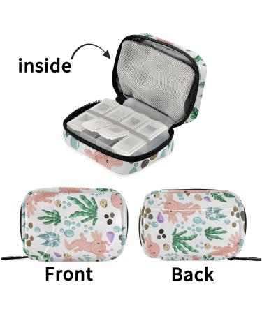 7-Day Axolotl Pill Organizer Case Portable Travel Vitamin & Medicine Holder with Zipper | Perfect Weekly Supplement Box - Buy Online on GoSupps.com