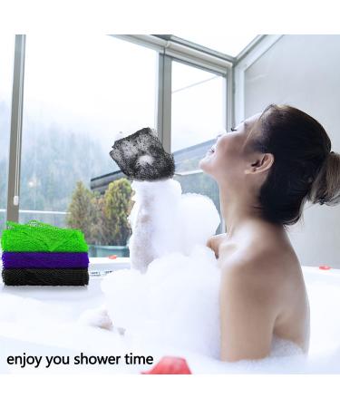 African Net Soft Bath Sponge Set for Exfoliating and Smoothing Skin - 3 Piece Back Scrubber & Long Shower Net for Daily Use - Buy Online on GoSupps.com