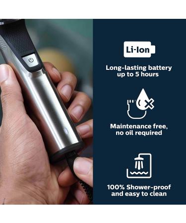 Philips Norelco Multigroom Series 7000 Men's Grooming Kit - MG7910/49 | Trimmer for Beard, Head, Hair, Body, and Face | No Blade Oil Needed | Latest Version - Buy Online on GoSupps.com