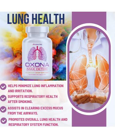 Oxona Lung Cleanse & Detox - Reduce Cough, Clear Mucus & Congestion - 60 Ct - Buy Online on GoSupps.com