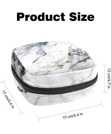 Multicoloured Marble Sanitary Napkin Storage Bag | Portable Menstrual Pad & Cup Pouch for Women and Teens - 04 - Buy Online on GoSupps.com