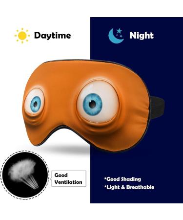 Cartoon Eyes Sleep Mask Comfortable Adjustable Eye Mask for Kids & Adults | Premium Light Blocking Eye Cover for Travel - Buy Online on GoSupps.com