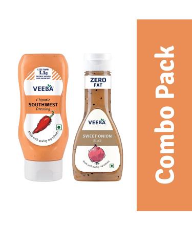 Veeba Sweet Onion Sauce 350g & Chipotle Southwest Dressing 300g - Combo Pack - Buy Online on GoSupps.com