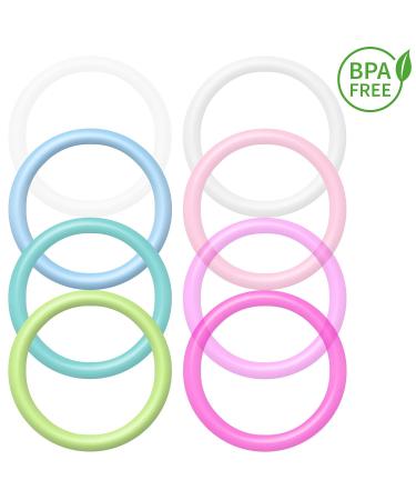 Buy Silicone Pacifier Adapter & Chain - Transparent O-Ring - 5 Pieces | International Shipping Available - Buy Online on GoSupps.com