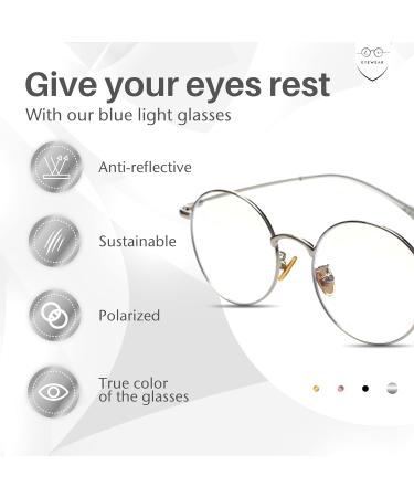 Buy LC Eyewear Blow Light Filter Glasses for Men & Women - Super Light Anti-Fatigue Computer & Gaming Goggles - Prescription-Free Zilver - Buy Online on GoSupps.com