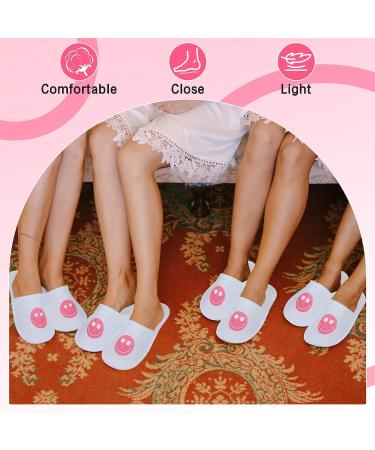 Jeyiour 30 Pairs Disposable Smile Face Spa Slippers - Bulk Guest House Slippers for Men and Women - Perfect for Hotels, Travel, and Indoor/Outdoor Use - Buy Online on GoSupps.com