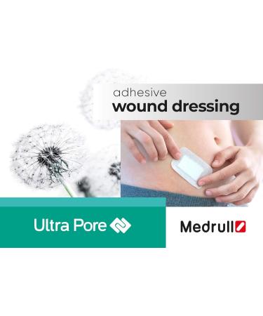 Medrull Sterile Wound Association 10x9 cm - Strong Adhesive Ultra Pore Protection for Cuts & Scratches - 75 Individually Packaged Wound Dressings - Buy Online on GoSupps.com