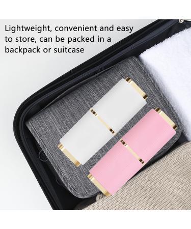 Portable Toothbrush Mugs - 2-Pack Travel Cups & Holder for Camping Business Trips & Home - White & Pink - Buy Online on GoSupps.com