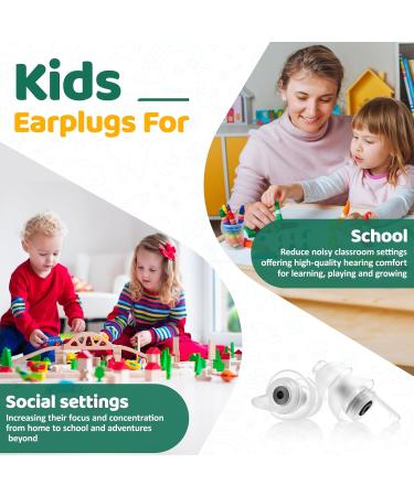 Naiicute Earplugs for Kids (6-12) - 2 Pairs 25dB Noise Reduction Pressure Relief for Air Travel Reusable for Home School & Leisure - Buy Online on GoSupps.com