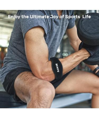 Rakiie Ellenbogen-Bandage for Tendonitis | Adjustable Tennis & Golfer's Elbow Support for Men & Women - Blue - Buy Online on GoSupps.com