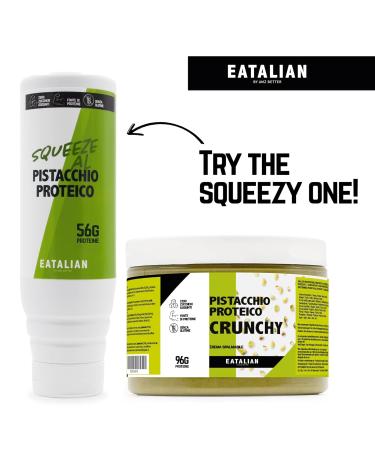 Buy Eatalian by AMZ Better Protein Pistachio Cream Crunchy 500g - Sweet Italian Delight for Spreads Desserts & More | Premium Quality - Buy Online on GoSupps.com