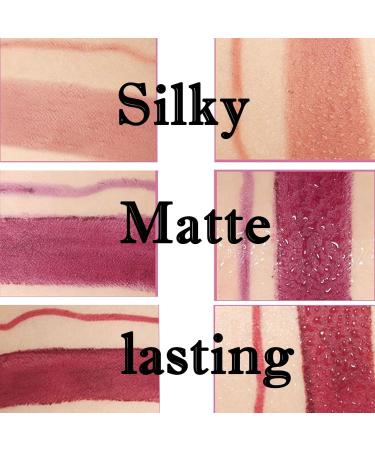 3 Pcs Matte Lipstick & Lip Liner Set - Long Lasting Waterproof Dark Ruby & Deep Red Crayons for Women - DNM 24 Hour Lip Kit - Buy Online on GoSupps.com