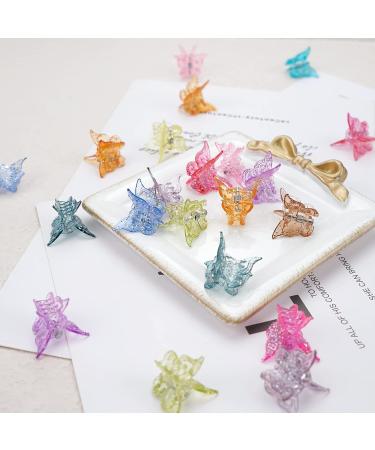 100 Pieces Mini Butterfly Hair Clips for Baby Girls - Sparkle Candy Colors | Toddler Party Gifts | 2 cm - Buy Online on GoSupps.com