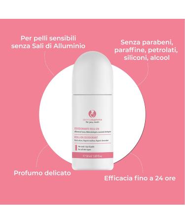  dermomamma 24-hour Roll-on Deodorant - Aluminum-free alcohol-free vegan and green formula suitable for use during pregnancy and breastfeeding 50 ml - Buy Online on GoSupps.com