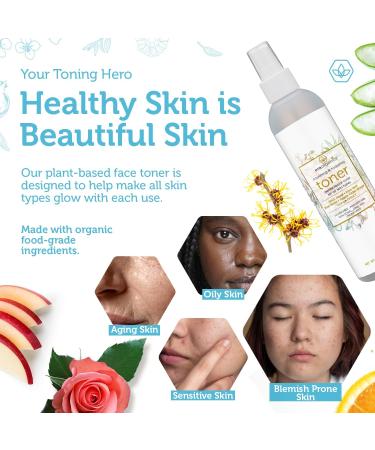 Era Organics Hydrating Face Toner - Anti-Aging Moisturizing Formula with Rose Water Apple Cider Vinegar & Witch Hazel for Women - Buy Online on GoSupps.com