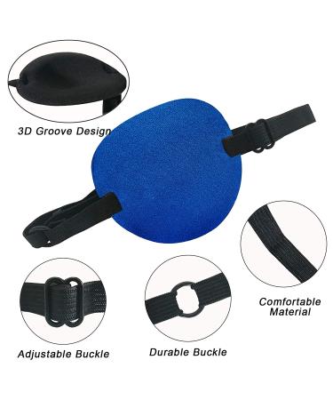 THSIREE 2 Pack Eye Patches for Kids & Adults - Adjustable Pirate Eye Patch for Amblyopia & Strabismus - Black/Blue - Buy Online on GoSupps.com