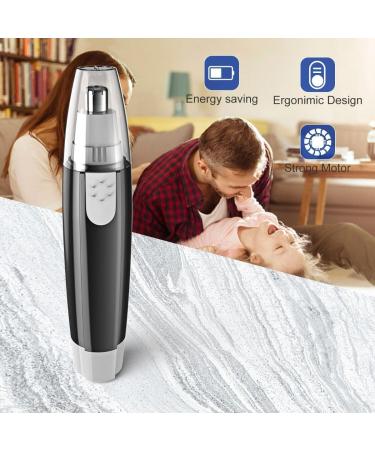 Best Ear and Nose Hair Trimmer - Painless Facial & Eyebrow Hair Removal for Men & Women - Battery Operated Easy Cleansing Black - Buy Online on GoSupps.com