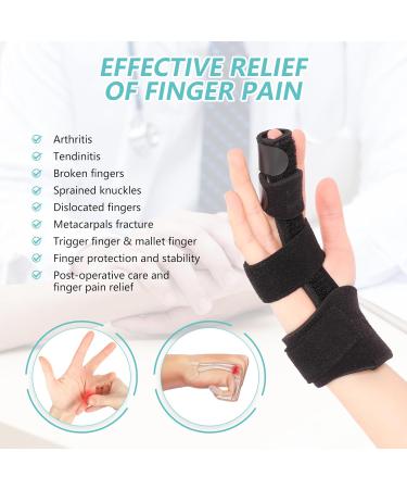 Trigger Finger Splint - Adjustable Hand Brace for Broken Fingers & Metacarpal Support | Finger Splints for Index Middle Ring & Pinky (L/XL - Buy Online on GoSupps.com