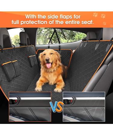 Waterproof Dog Car Seat Cover | Scratchproof Pet Hammock with Side Flaps | Washable Nonslip Backseat Protector for Cars, Trucks, SUVs - Grey - Buy Online on GoSupps.com