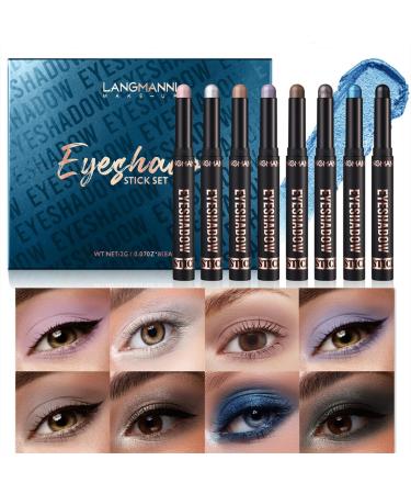 Lot de 8 ombres paupi res gloss neutres marron m tallique cr me fard paupi res Crayon Crayon imperm able et longue dur e